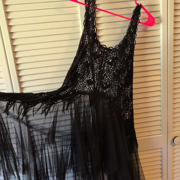 Black Crochet High-Low Dress - Brand Unspecified - Picture 3 of 3